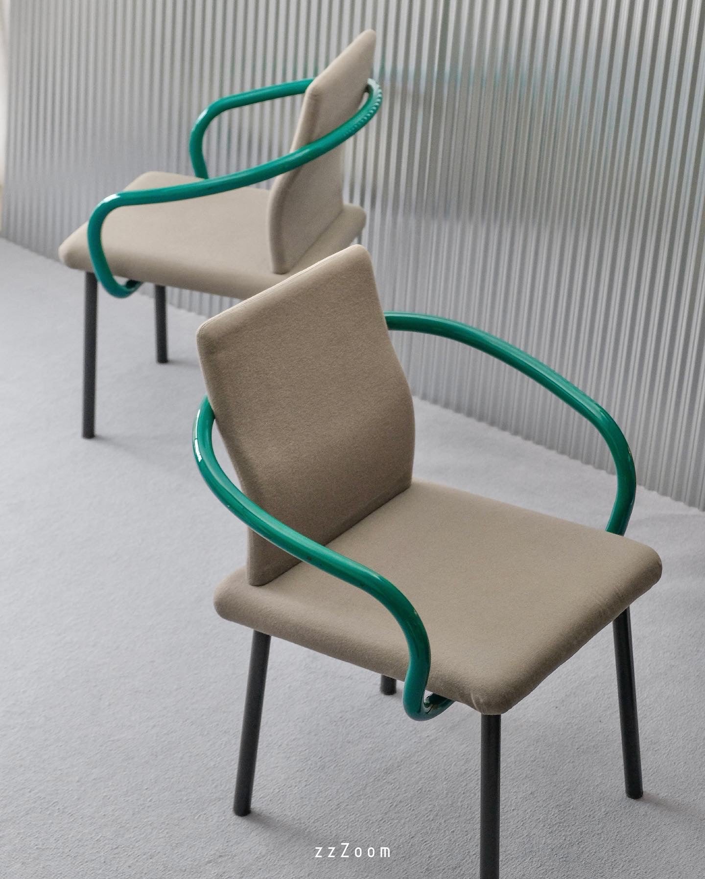 Vintage Mod.Mandarin chair design by Ettore Sottsass for Knoll, 1986