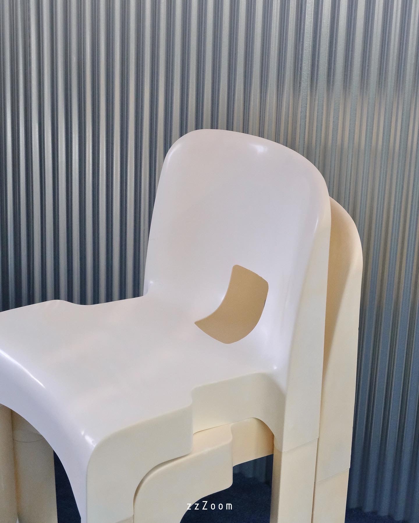 Vintage Mod.Universale stacking chair design by Joe Colombo for Kartell, 1967