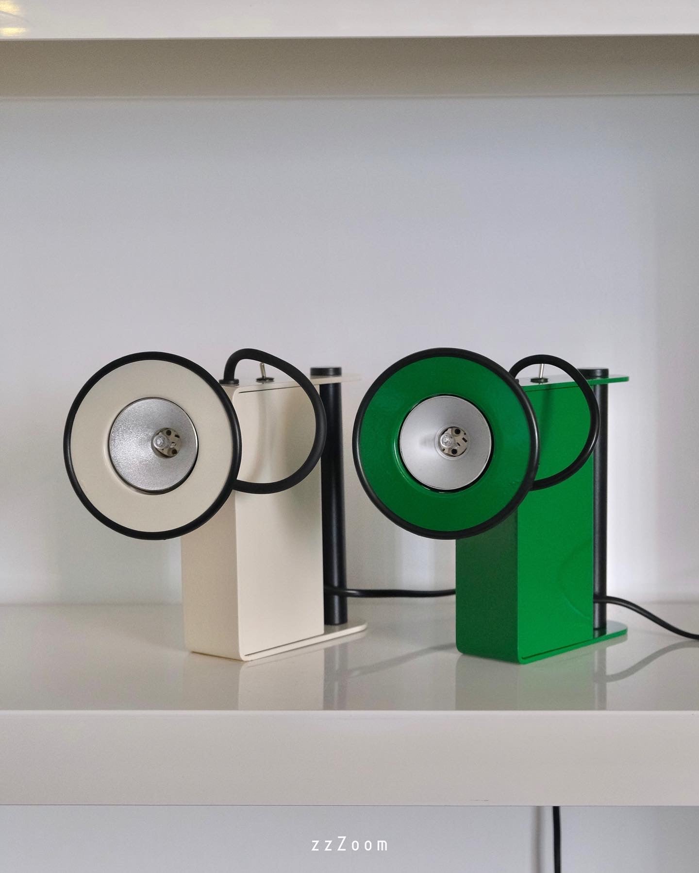 Vintage table lamp Mod.Minibox design by Gae Aulenti & Piero Castiglioni for Stilnovo, 1980s