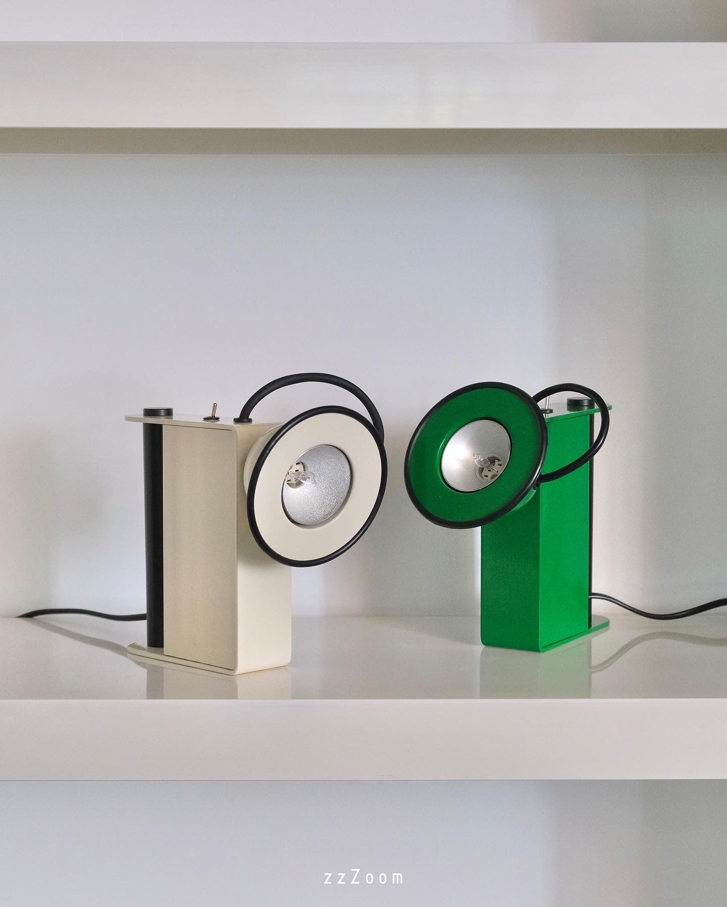 Vintage table lamp Mod.Minibox design by Gae Aulenti & Piero Castiglioni for Stilnovo, 1980s