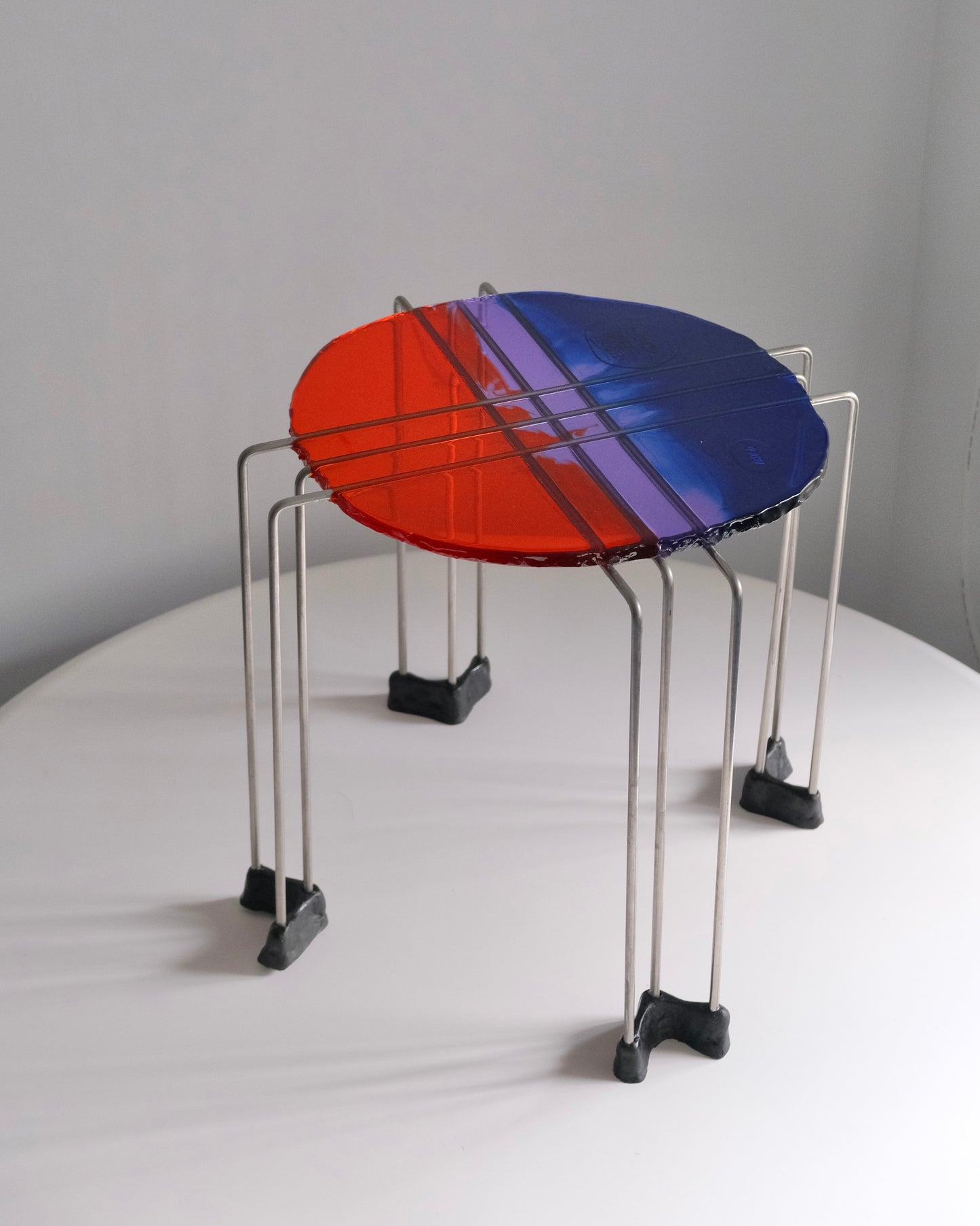 Triple Play Coffee Table design by Gaetano Pesce for Fish Design, now(blue, lilac,orange)