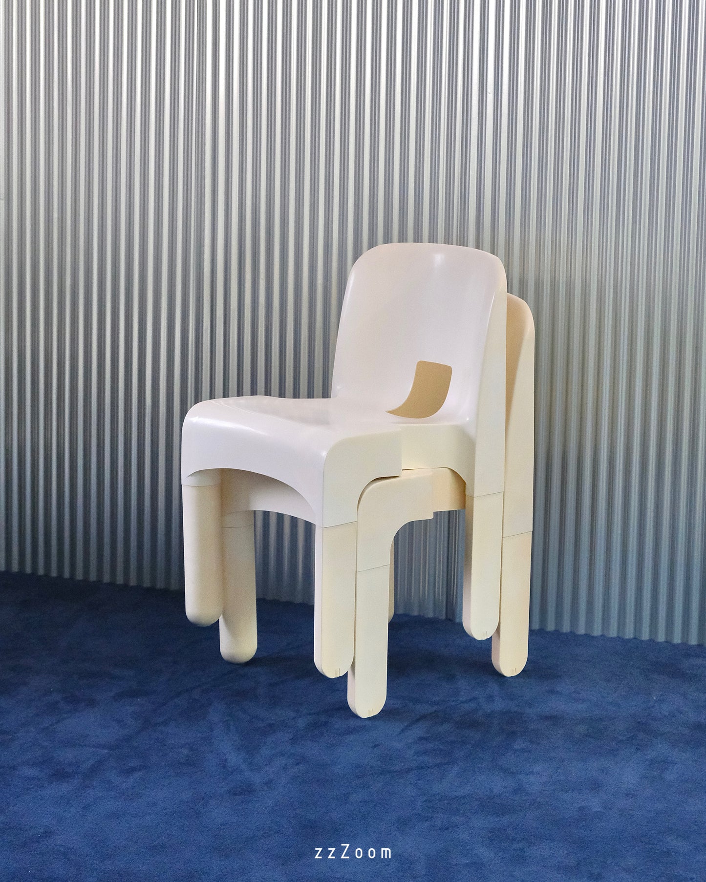 Vintage Mod.Universale stacking chair design by Joe Colombo for Kartell, 1967