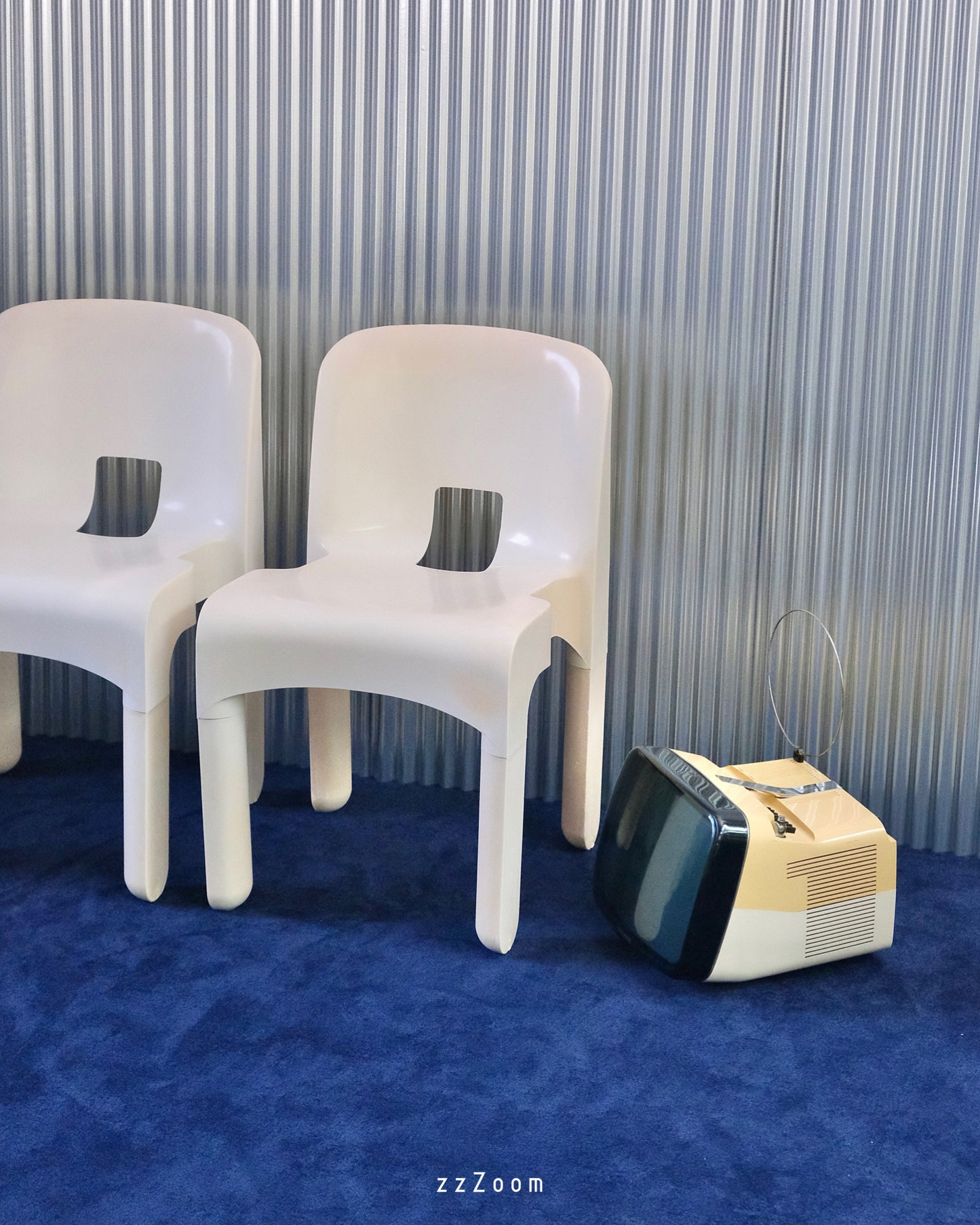Vintage Mod.Universale stacking chair design by Joe Colombo for Kartell, 1967