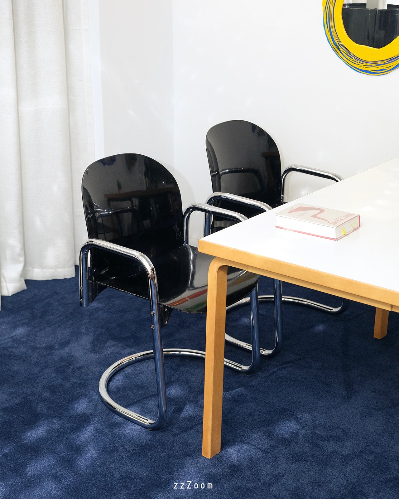 Vintage Mod.Dialogo dining chairs by Afra & Tobia Scarpa for B&B Italia, 1970s