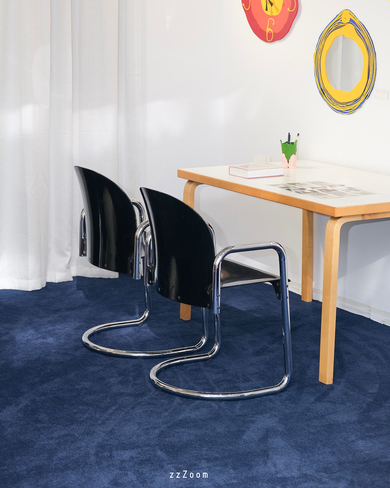 Vintage Mod.Dialogo dining chairs by Afra & Tobia Scarpa for B&B Italia, 1970s