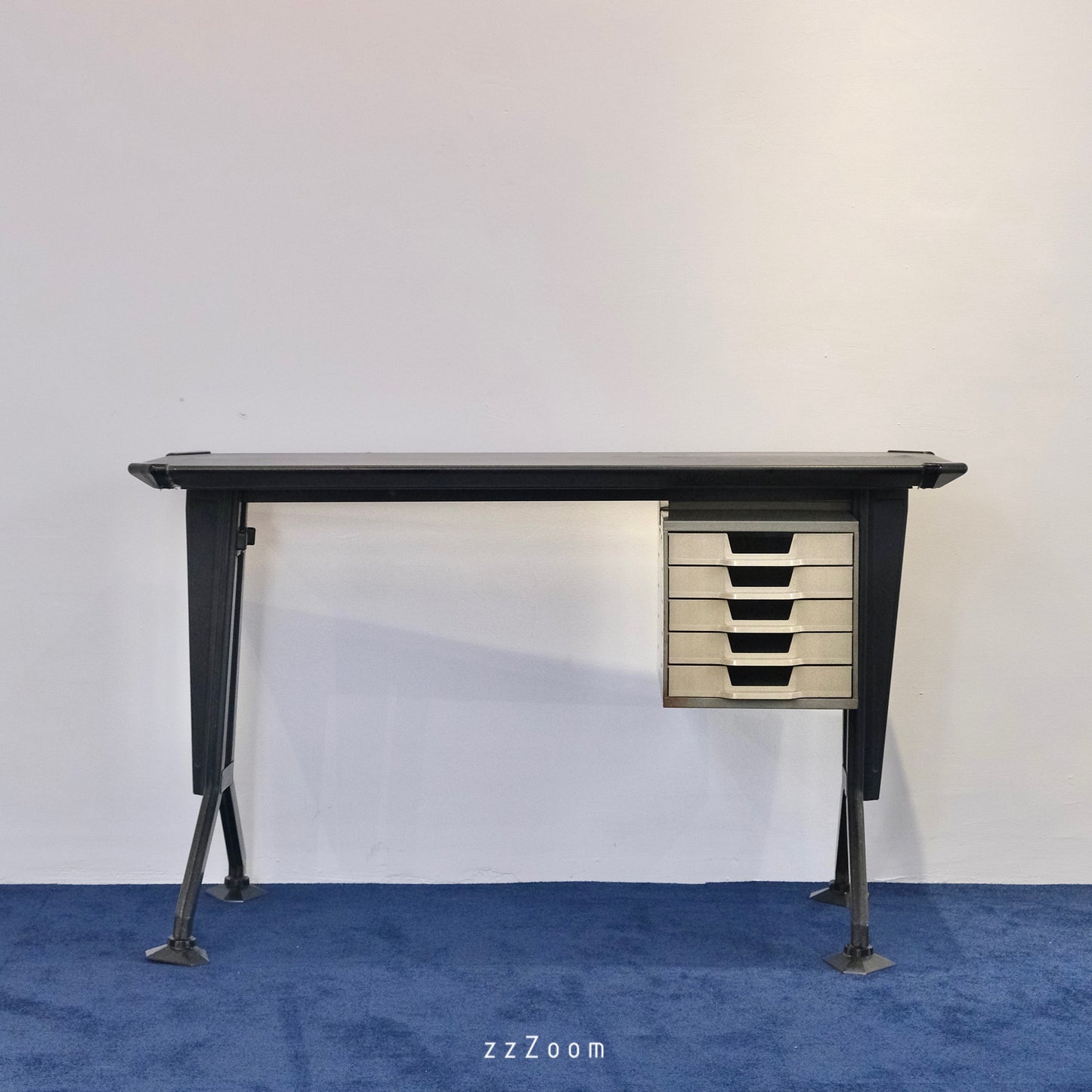 Vintage Arco steel desk design by Studio BBPR for Olivetti, 1960s