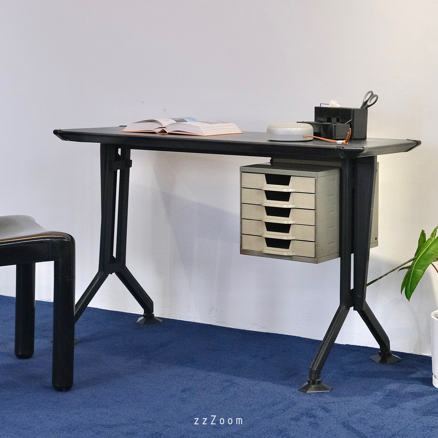 Vintage Arco steel desk design by Studio BBPR for Olivetti, 1960s