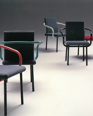 Vintage Mod.Mandarin chair design by Ettore Sottsass for Knoll, 1986