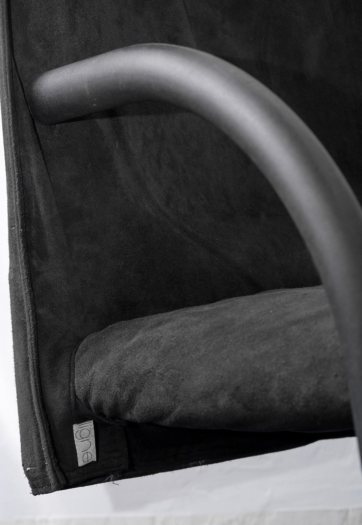 Vintage Mod.Zen chair and Ottoman by Claude Brisson for Ligne Roses, 1980s