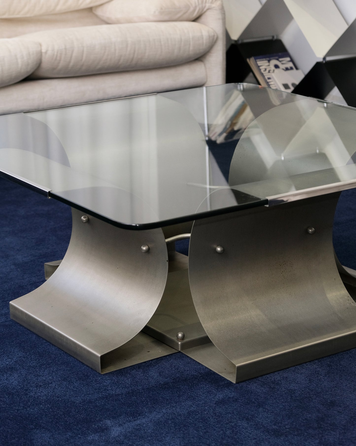 Vintage coffee table by Francois Monnet for Kappa,France 1970s