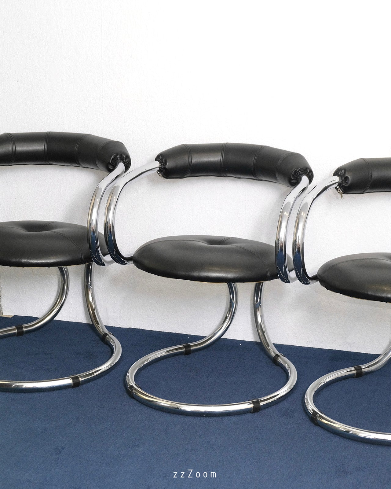 Vintage dining chairs by Rudi Bonzanini for Tecnosalotto, 1970s