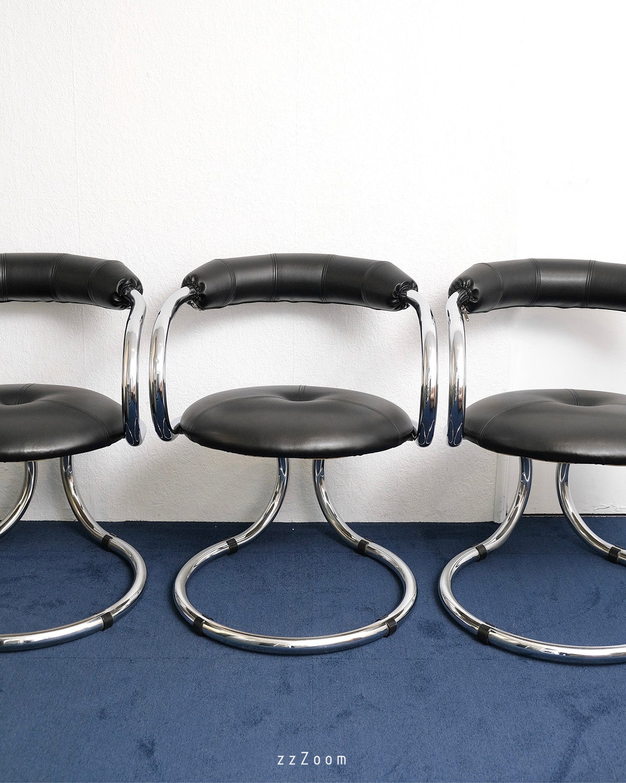 Vintage dining chairs by Rudi Bonzanini for Tecnosalotto, 1970s