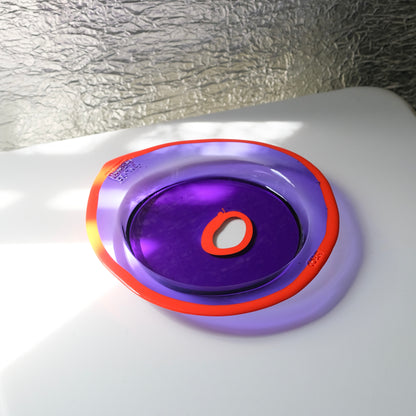 Try Tray Round (S) design by Gaetano Pesce for Fish Design,Clear Purple/Matt Orange