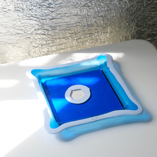 Try Tray Square (S) design by Gaetano Pesce for Fish Design,Clear Blue/Matt Pastel Blue