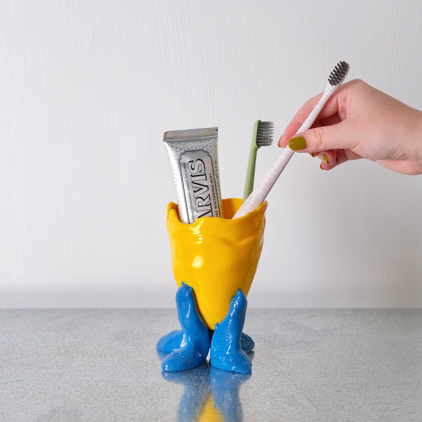 Pompitu II (XS) design by Gaetano Pesce for Fish Design,Yellow/Blu