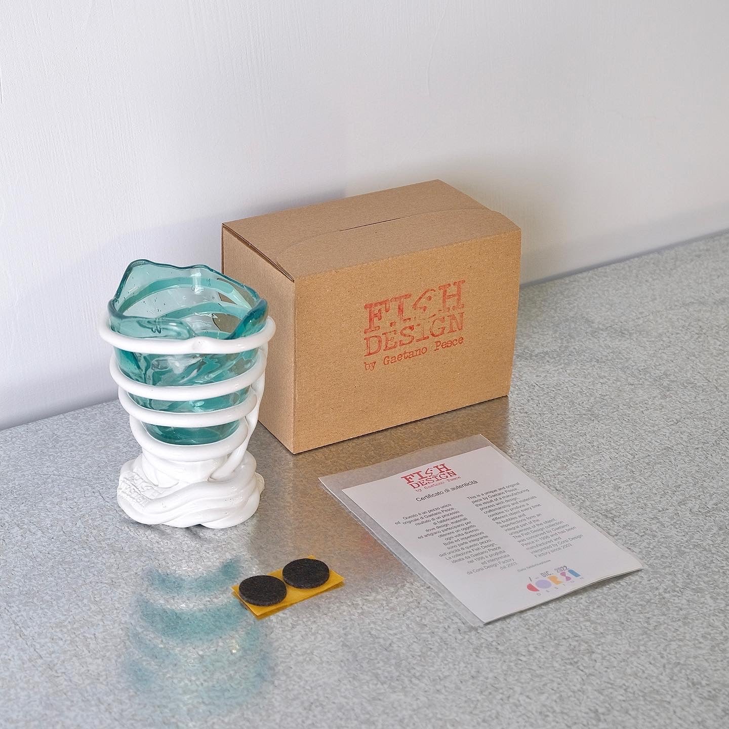 Pompitu II (XS) design by Gaetano Pesce for Fish Design,Aqua/Matt White