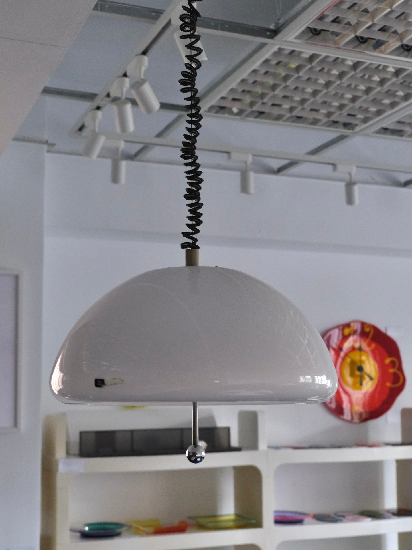 Mod.Cabras pendant lamp design by Luigi Massoni for Guzzini, 1970s