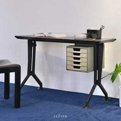 Vintage Arco steel desk design by Studio BBPR for Olivetti, 1960s