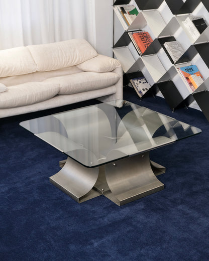 Vintage coffee table by Francois Monnet for Kappa,France 1970s