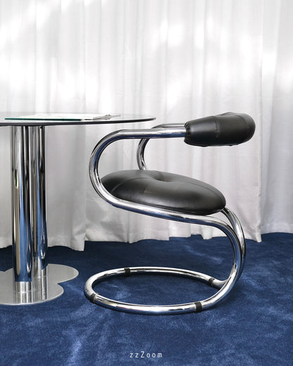Vintage dining chairs by Rudi Bonzanini for Tecnosalotto, 1970s