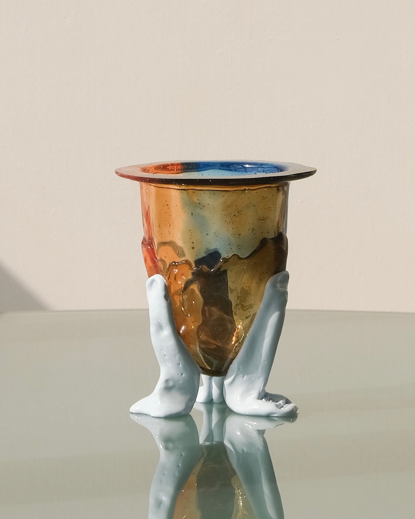 [預購]Amazonia Vase(S) design by Gaetano Pesce for Fish Design,Light Ruby/Light Blue/Brown/Pastel Blue