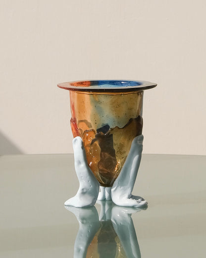 [預購]Amazonia Vase(S) design by Gaetano Pesce for Fish Design,Light Ruby/Light Blue/Brown/Pastel Blue