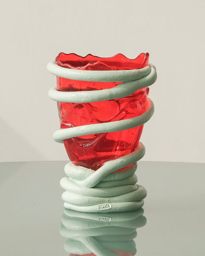 Pompitu I Vase(M) design by Gaetano Pesce for Fish Design,Red/Aqua
