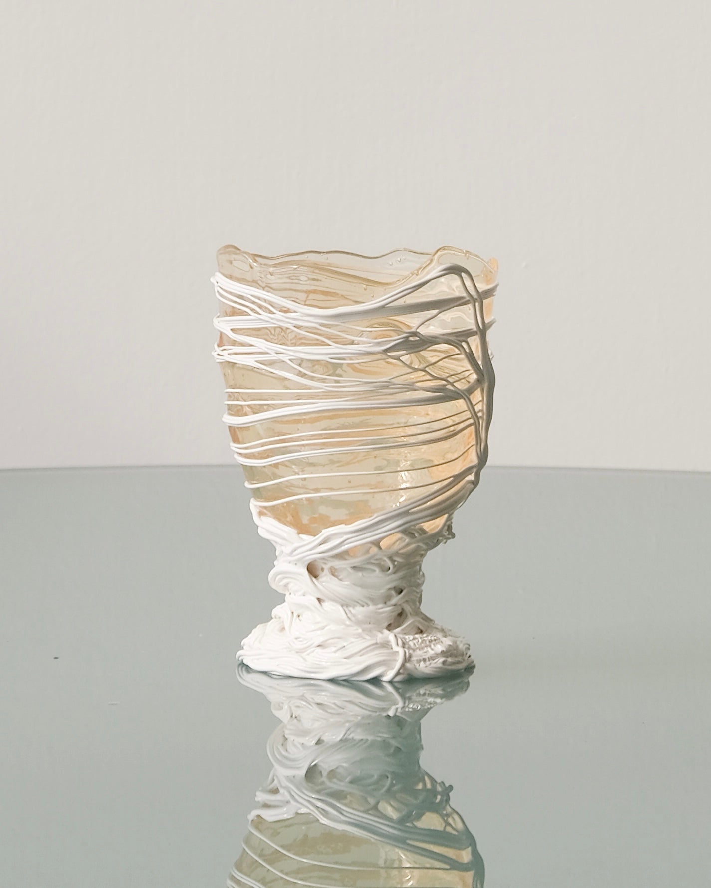 [預購]Spaghetti Vase(S) design by Gaetano Pesce for Fish Design,Clear/White