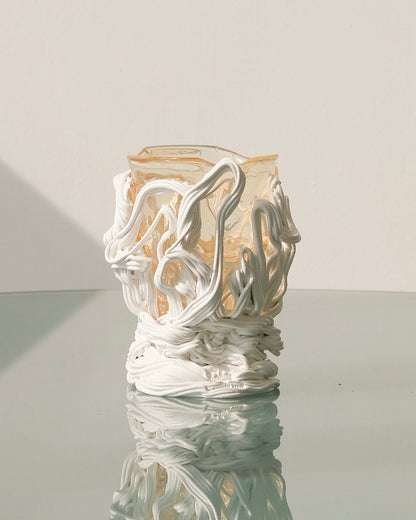 Spaghetti Special Vase(S) design by Gaetano Pesce for Fish Design,Clear/Matt White