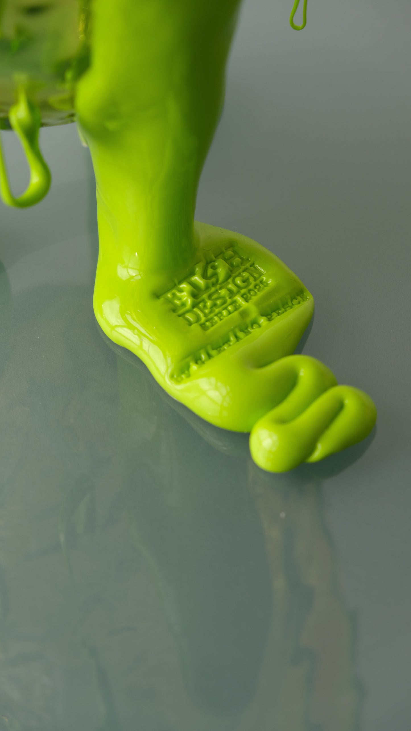 Clear Special Vase(M) design by Gaetano Pesce for Fish Design,Clear Aqua/Clear Yellow/Matt Lime