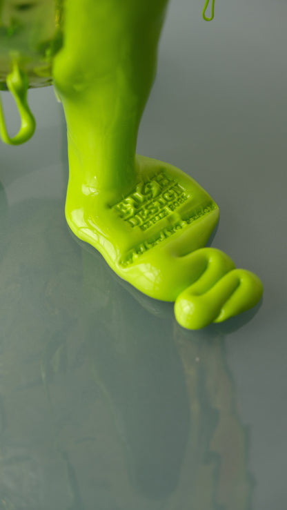 Clear Special Vase(M) design by Gaetano Pesce for Fish Design,Clear Aqua/Clear Yellow/Matt Lime