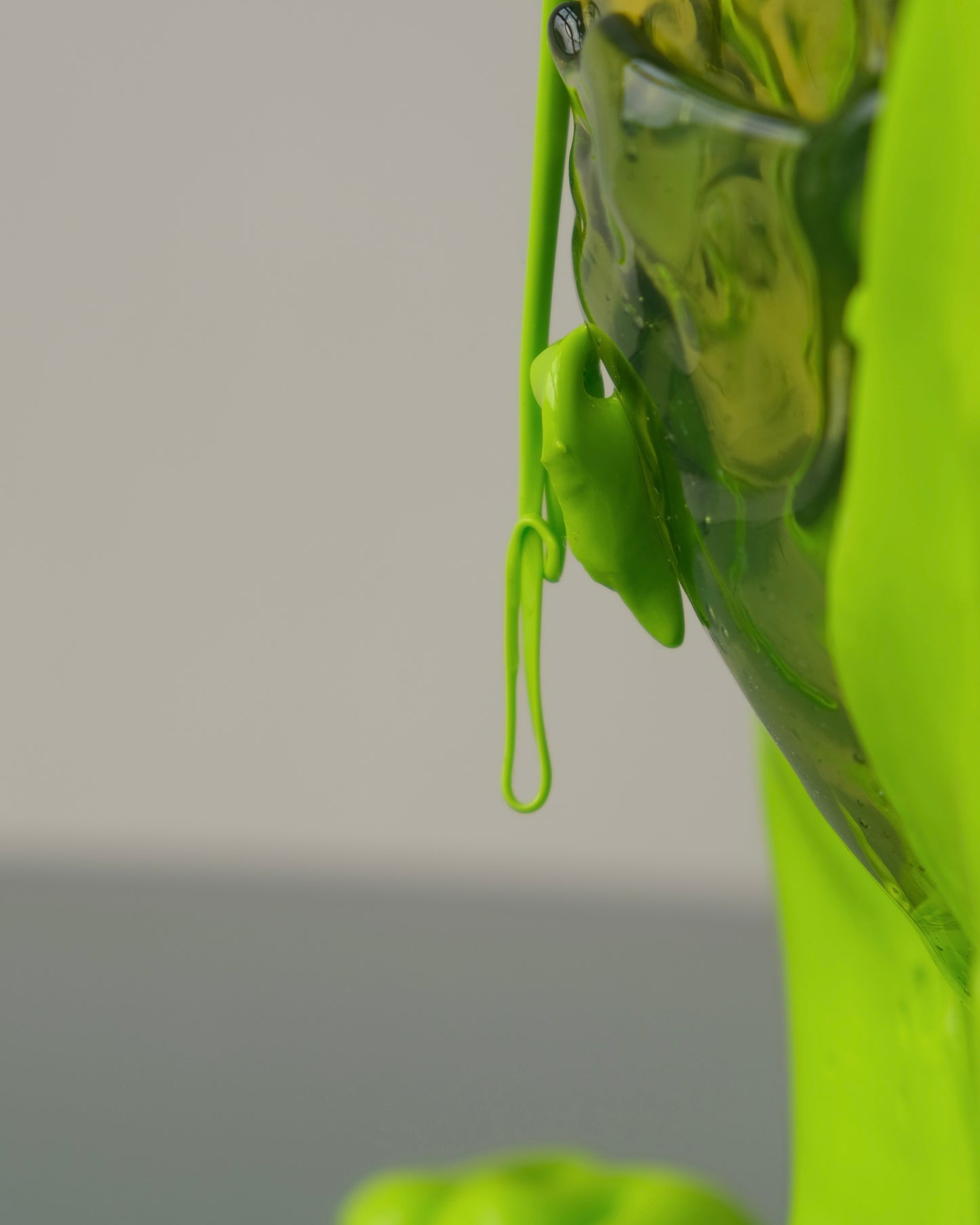 Clear Special Vase(M) design by Gaetano Pesce for Fish Design,Clear Aqua/Clear Yellow/Matt Lime