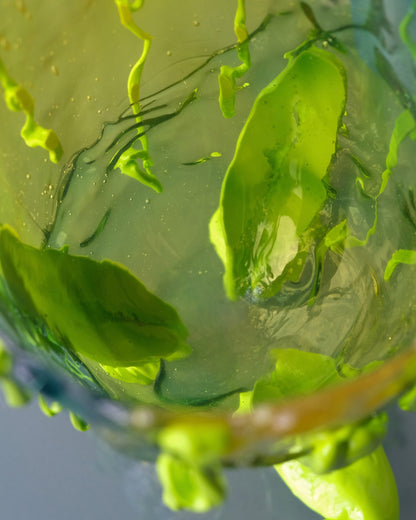 Clear Special Vase(M) design by Gaetano Pesce for Fish Design,Clear Aqua/Clear Yellow/Matt Lime