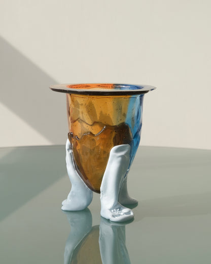 [預購]Amazonia Vase(S) design by Gaetano Pesce for Fish Design,Light Ruby/Light Blue/Brown/Pastel Blue