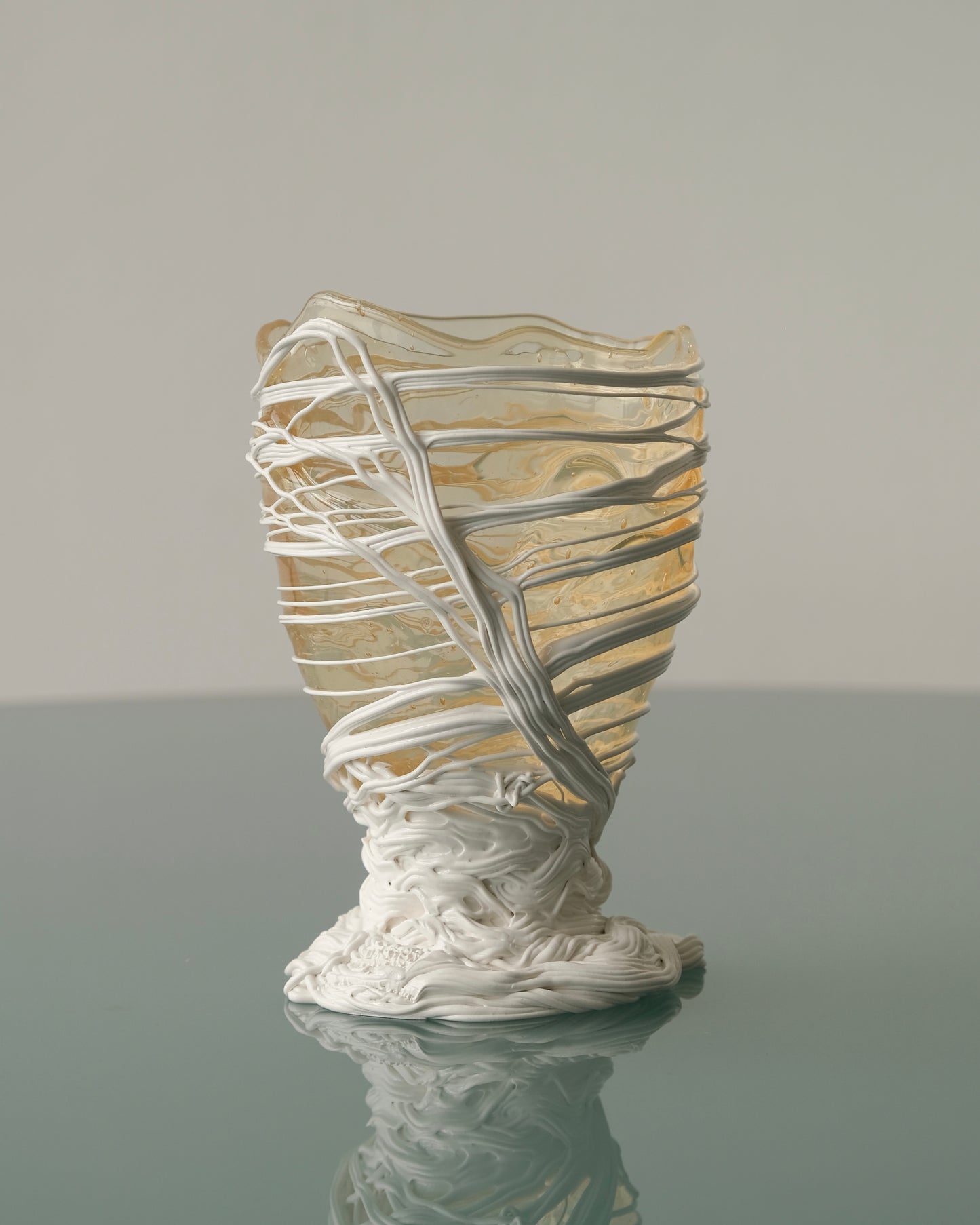 [預購]Spaghetti Vase(S) design by Gaetano Pesce for Fish Design,Clear/White
