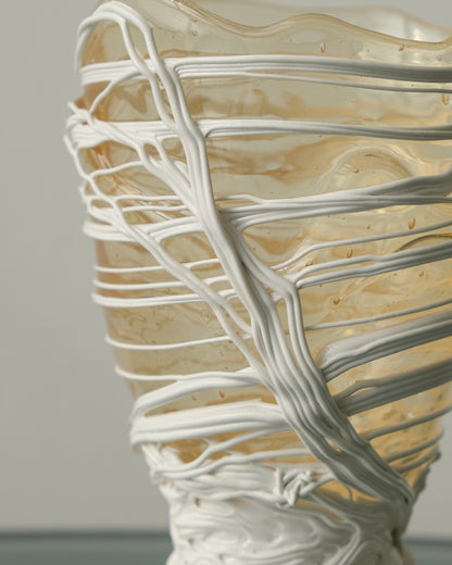 [預購]Spaghetti Vase(S) design by Gaetano Pesce for Fish Design,Clear/White
