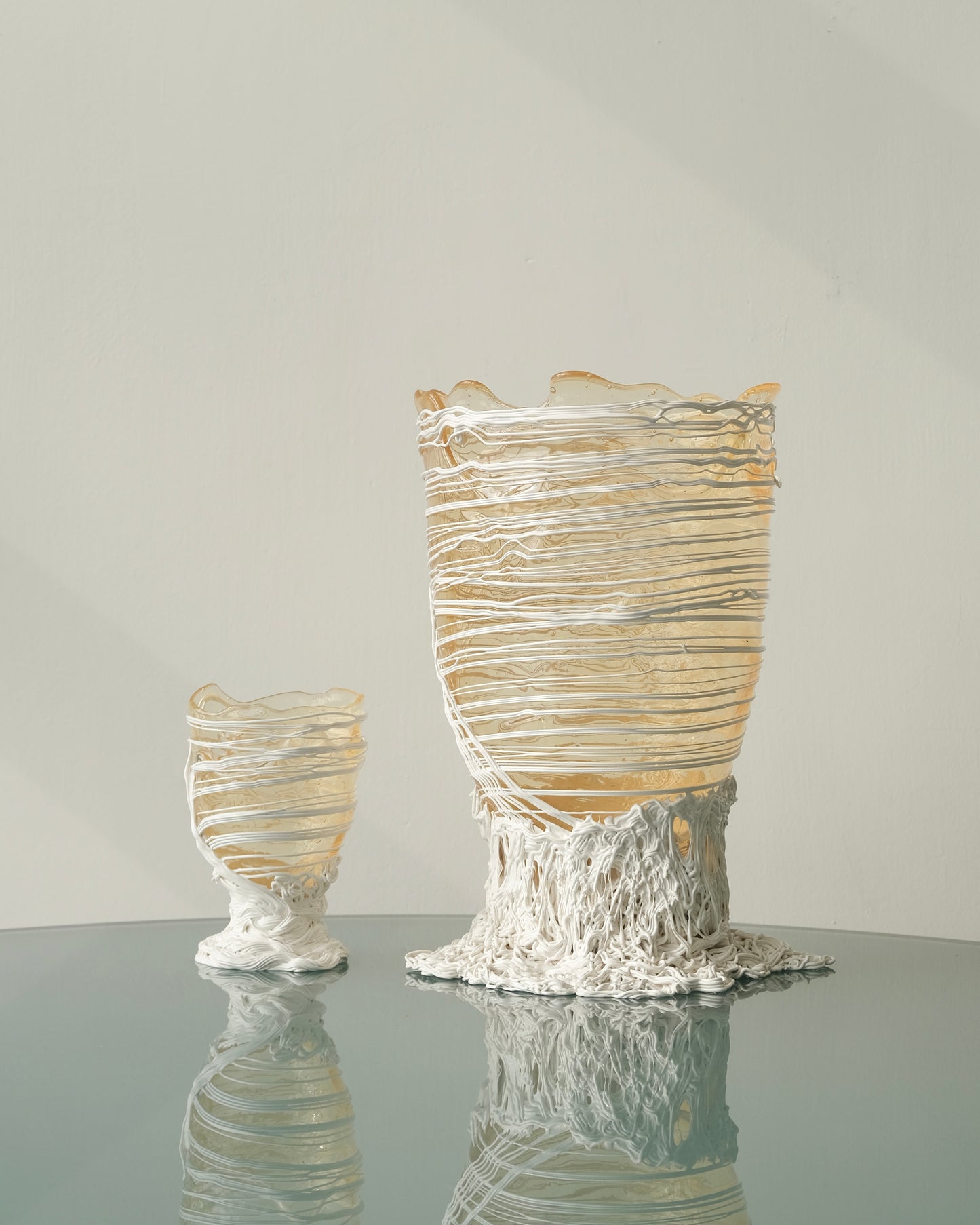 [預購]Spaghetti Vase(S) design by Gaetano Pesce for Fish Design,Clear/White