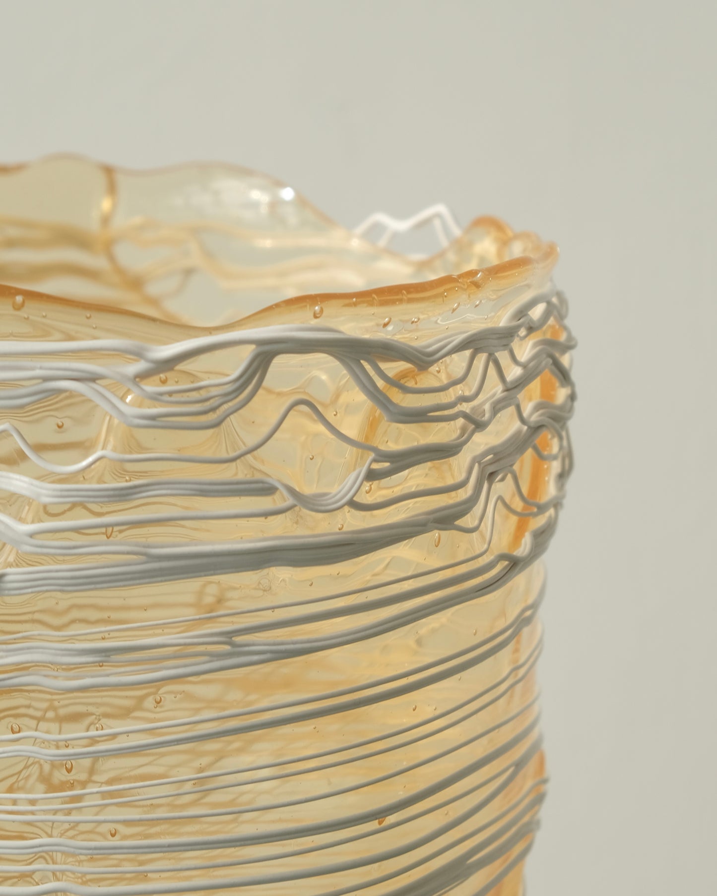 Spaghetti Vase(L) design by Gaetano Pesce for Fish Design,Clear/White