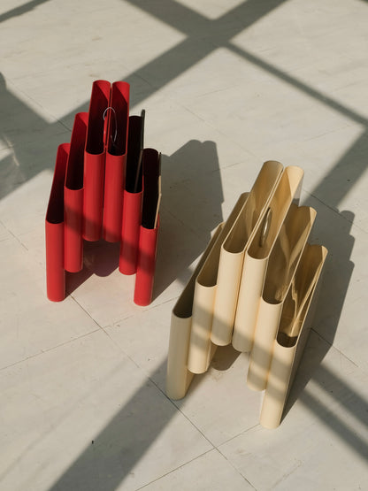 Magazine Rack 4675 design by Giotto Stoppino for Kartell, 1970s(white)